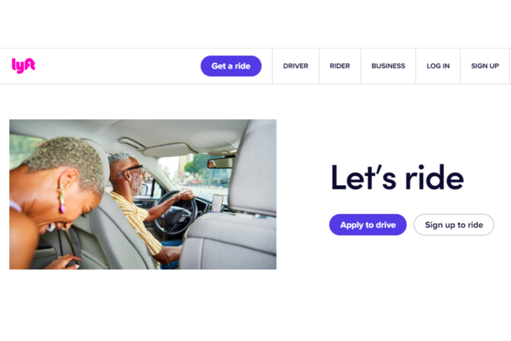 lyft taxi booking app